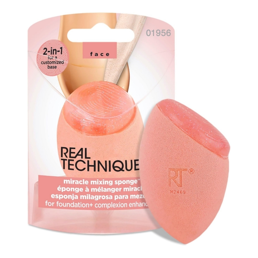 NEW Real Techniques Miracle Mixing Makeup Sponge Blender Vegan Beauty Tool